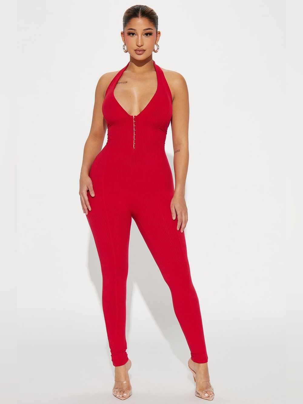 Ribbed Halter Jumpsuit